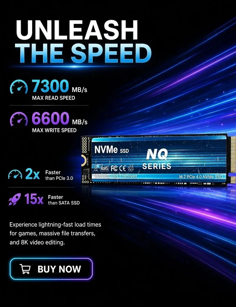 SSD NVMe Serie NQ de 2TB/4TB,  - M.2 Nvme 4Tb Pcie 4.0 Ssd reseña y precio
