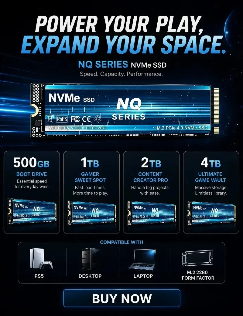 SSD NVMe Serie NQ de 2TB/4TB,  - M.2 Nvme 4Tb Pcie 4.0 Ssd reseña y precio