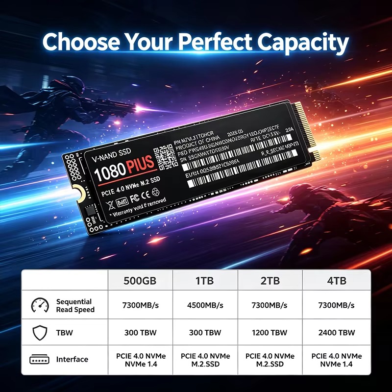 SSD NVMe M.2 para Juegos 1080  - M.2 Nvme 4Tb Pcie 4.0 Ssd reseña y precio